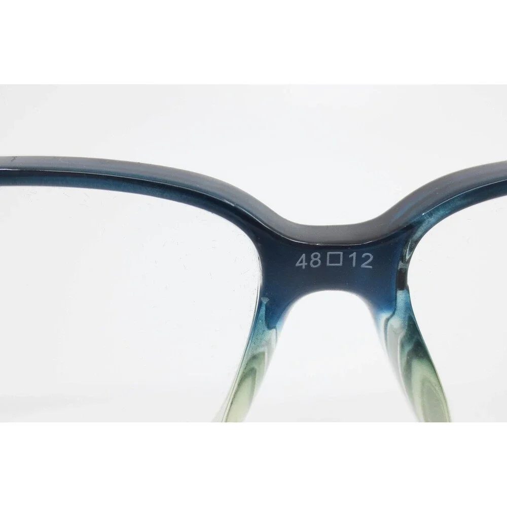 Blue Clear Gradient Rectangular Eyeglasses Frames KP7003 BL 48-12-125 Demo